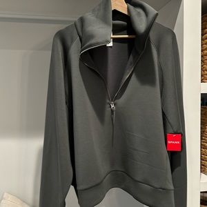 Spanx olive green half zip. Size 2x